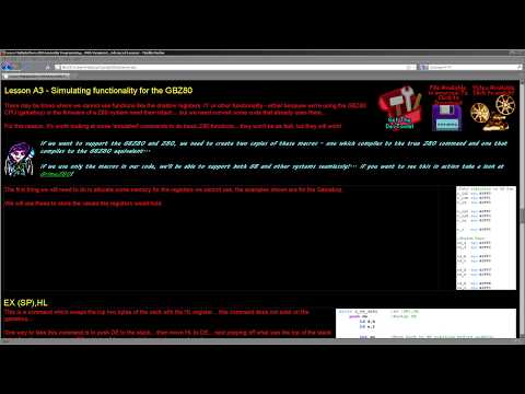 Lesson A3 - Simulating Z80 functionality for the GBZ80