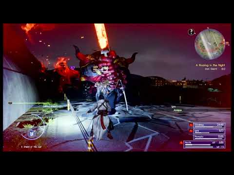 FINAL FANTASY XV battle vs. Red Giant