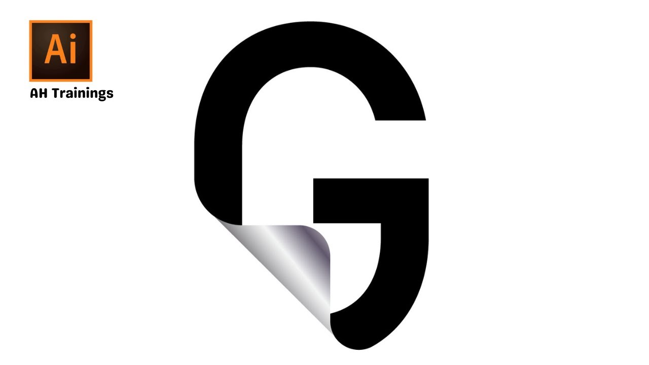 How to Make G letter Logo in illustrator / Adobe illustrator tutorial by AH Trainings