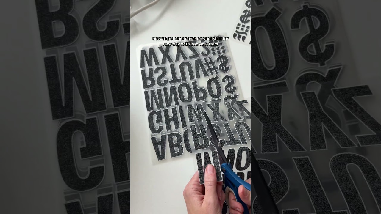 How to put your name on your shirt for race day with iron on letters. NYC marathon outfit tutorial