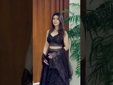 Black Designer Net Sequins & Zari Embroidered Lehenga Choli Set with 3.5 Meter Flair & Matching Dupatta