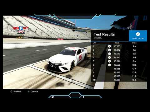NASCAR Heat 5 Bristol Cup Setup 15.3 lap times.  See all my setups at setup-man.com