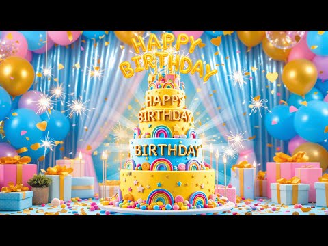 Happy Birthday Song 🎈 Colorful Birthday Celebration Music