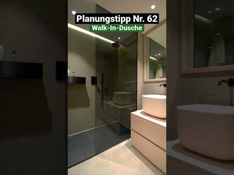 Hausplanung: Mindestgröße Walk-in-Dusche