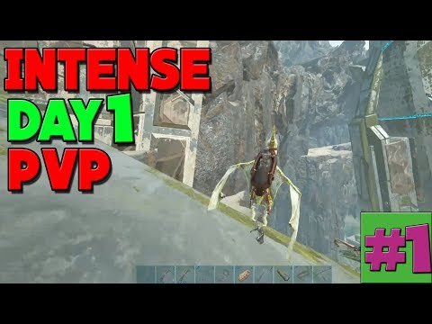 ARK MTS: 3 MAN SERVERS - DAY 1 WIPE! BASE PVP ACTION!