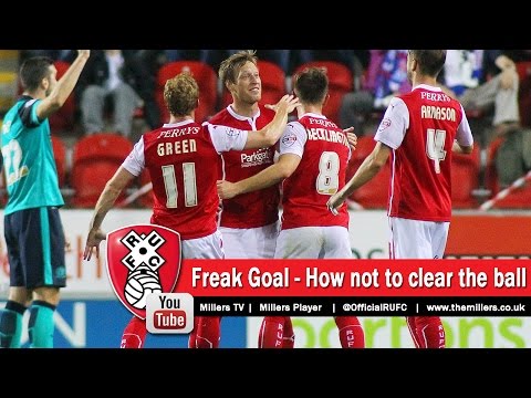 Luciano Becchio freak goal - How not to clear the ball!
