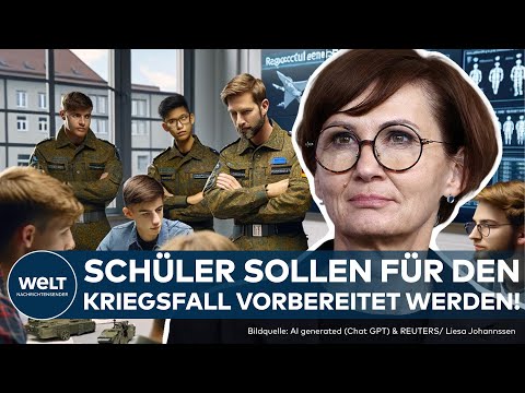 Video Thumbnail: DEUTSCHE SCHULEN: Krisenresilienz! Stark-Watzinger will Schüler für den Ernstfall ausbilden lassen