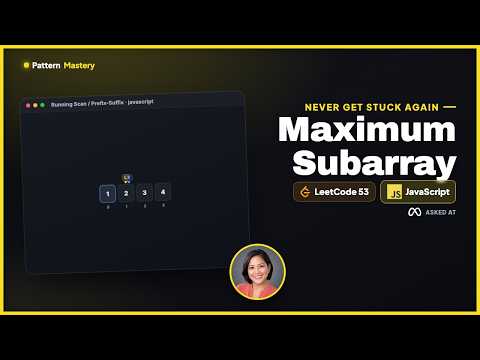 Maximum Subarray Leetcode 53 Running Scan Prefix Suffix Javascript