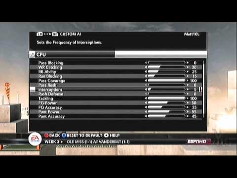 NCAA 12 - Matt10 Sliders (Improved Gameplay)(2/2)