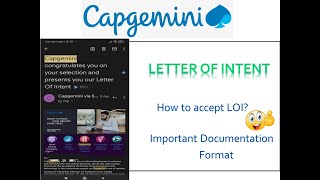 Capgemini Letter Of Intent process |loi accepted|#capgemini #loi #interview #offerletter