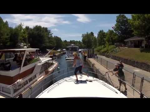 Exiting A Busy Couchiching Lock - Sit Back Sunday GoPro Cruise