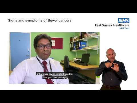 Signs and symptoms of Bowel cancers - BSL