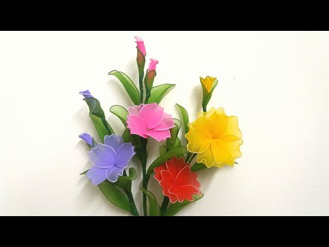 nylon stocking flowers tutorial/stocking flowers making/nylon stocking flower by rupali craft #2