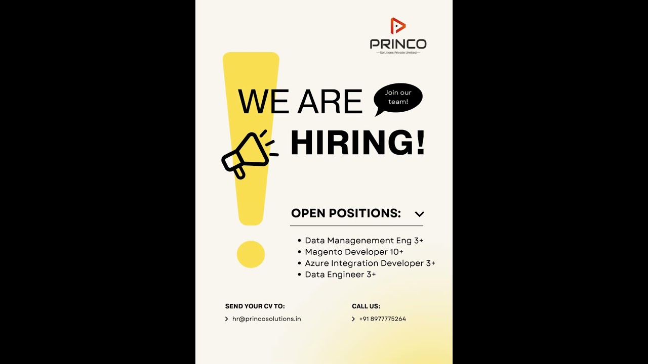 Beige and Yellow Modern Job Vacancy We Are Hiring Poster