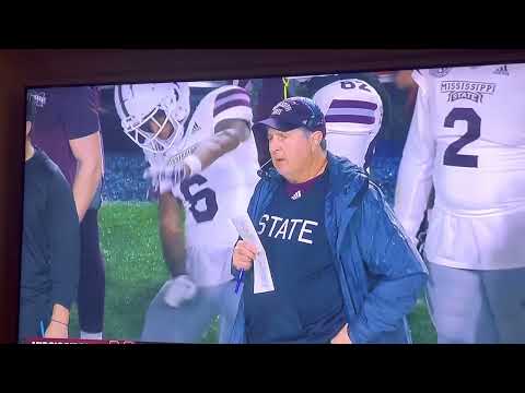 Egg Bowl 2022- Coach Leach and Player enjoy call by SEC officiating