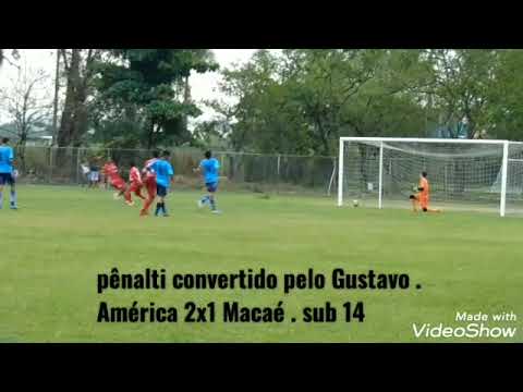 América F.C. 2x1 Macaé sub 14 . Gol de pênalti do Gustavo Soares pelo América.