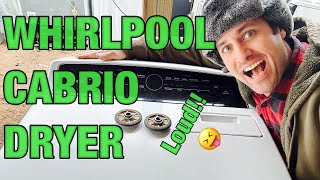 LOUD Noisy Whirlpool Cabrio Dryer | Quick Teardown and Roller Repair | WED7000DW2