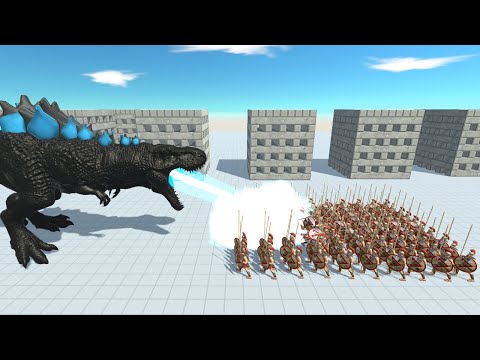 Godzilla Rex and 100 Ancient Warriors Animal Revolt Battle Simulator