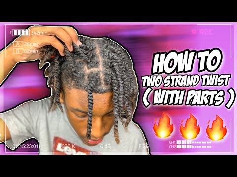 How To Two Strand Twist Your OWN HAIR WITH PARTS!🔥...