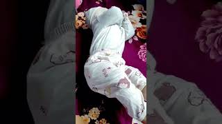 4 month old baby playing||  trying to roll but lazy|| cute baby playing