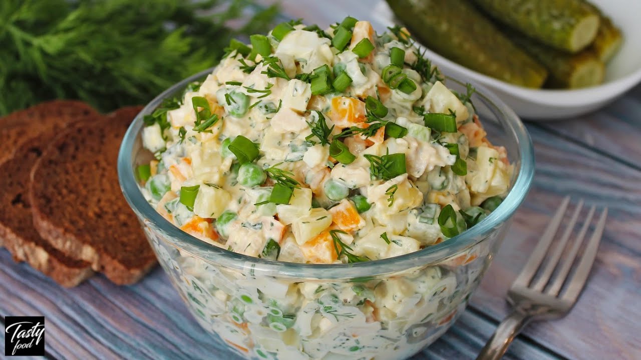 Летний Салат Оливье. В Жару он еще вкуснее!
