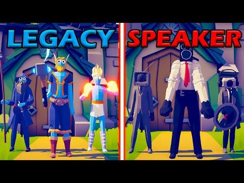 SPEAKERMAN TEAM vs LEGACY TEAM - Totally Accurate Battle Simulator | TABS