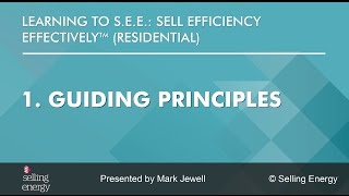 Guiding Principles for Learning to Sell Efficiency Effectively in Residential Home Settings