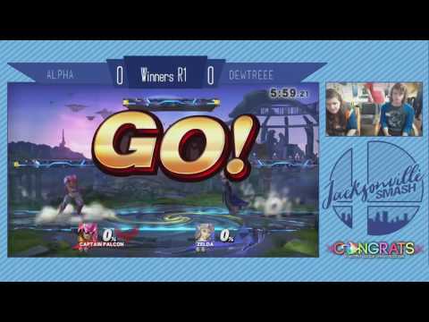 Jax Smash Weekly 2/23 - Alpha(Roy/Cpt. Falcon) Vs Dewtreee(Diddy Kong/Zelda) - Wii U Winners R1