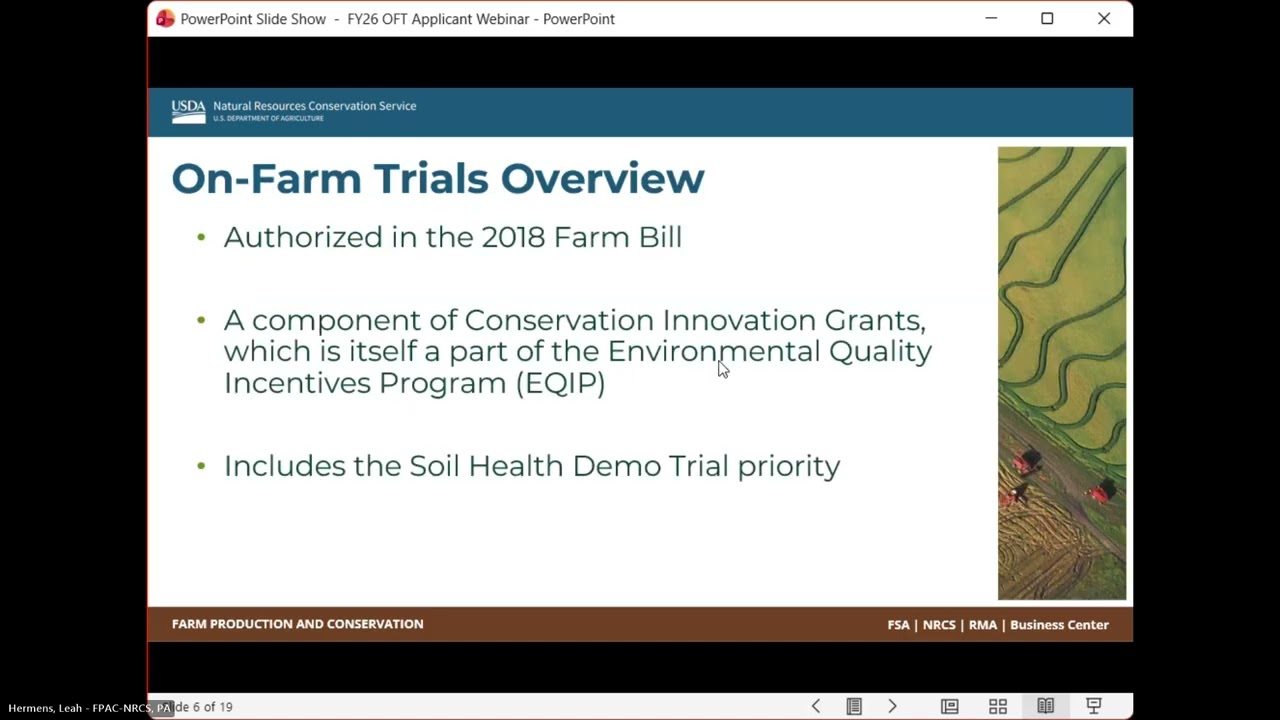 Conservation Innovation Grants On-Farm Trials - Webinar Recording