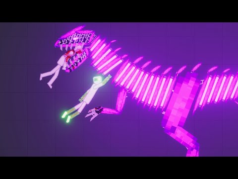Superhuman with Full Immortality Attack Purple Monsters in People Playground (11)