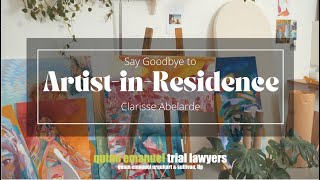 Goodbye to QE Artist-in-Residence: Clarisse Abelarde