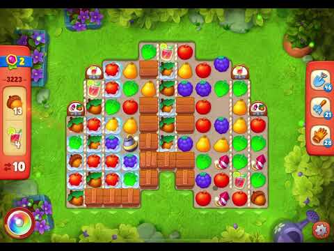 GardenScapes Level 3223 no boosters (15 moves)