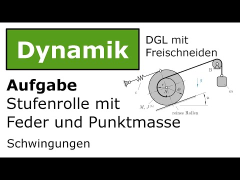 ⚙️ Stufenrolle mit Feder und Punktmasse - Freischneiden [Technische Mechanik, Dynamik, Schwingungen]
