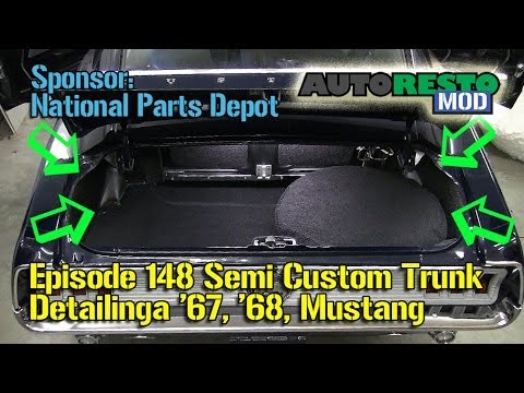 Classic Car Semi Custom Trunk Detailing a '67, '68, Mustang Episode 148 Autorestomod 1