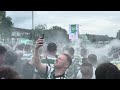 Celtic fans march to Hampden before Celtic Vs Rangers showdown in Scottish Cup final 2024