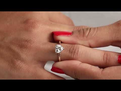 classic 1.50 carat  G Vs2  heart shape lab grown diamond ring for engagement wedding and anniversary