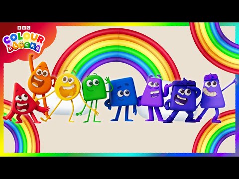 The Seven Colours of the Rainbow 🌈 | Learn the Colours For Kids | Colourblocks