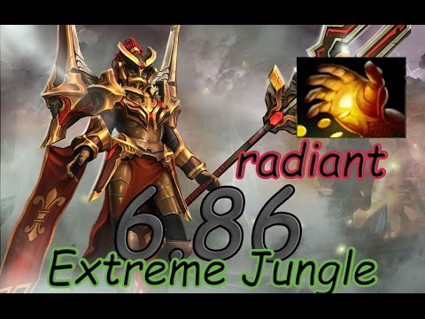 Dota 2 6.86 Jungle Radiant - Legion Commander fast Midas! 6:18