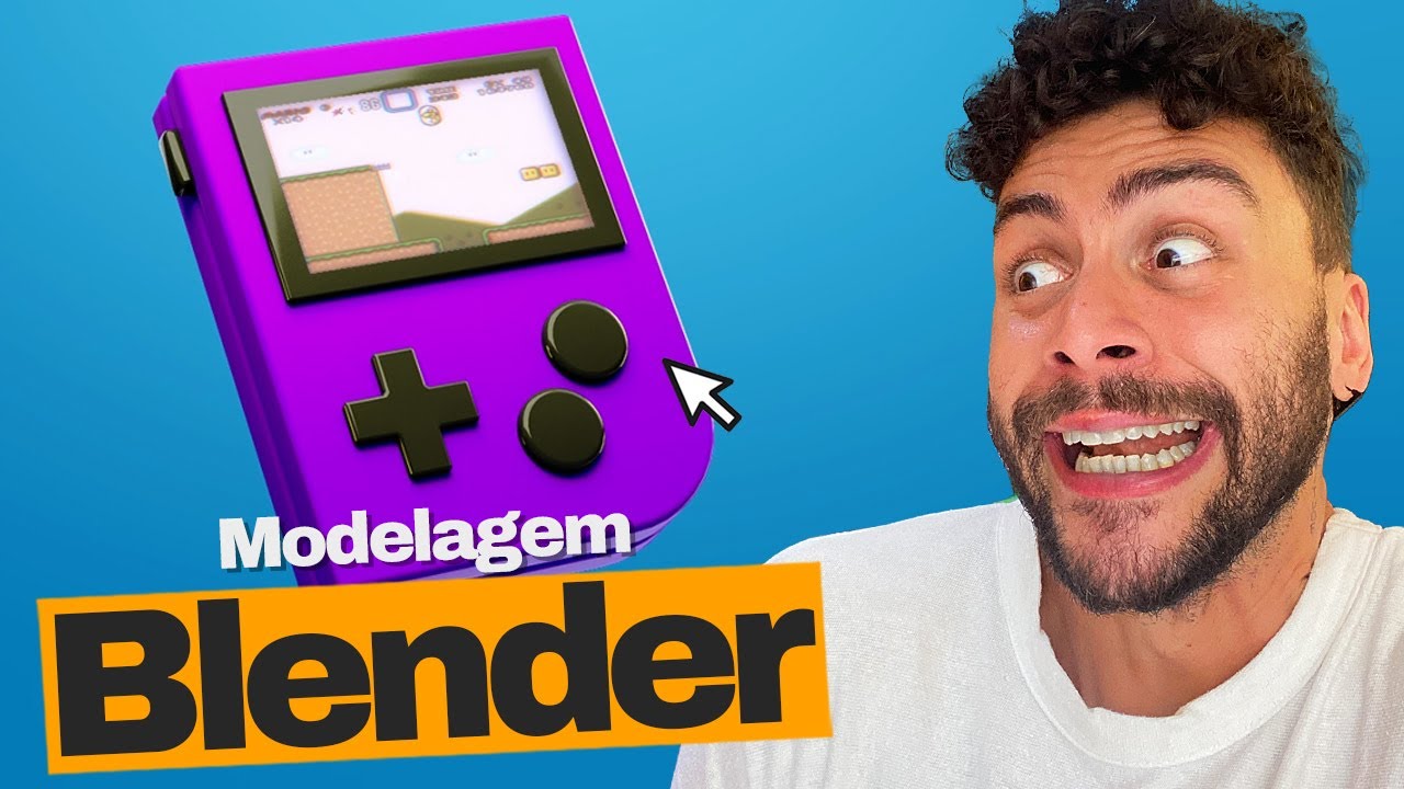 Como MODELAR um GAMEBOY 3D no Blender
