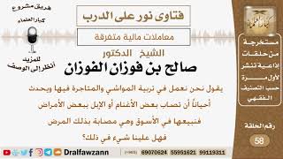 ماحكم بيع المواشي التي تصاب ببعض الأمراض في الأسواق؟ الشيخ صالح بن فوزان الفوزان image