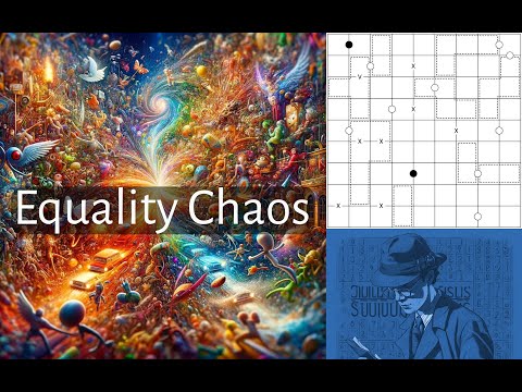 Equality Cages 117 - Equality Chaos: Our First Galaxy Variant Sudoku