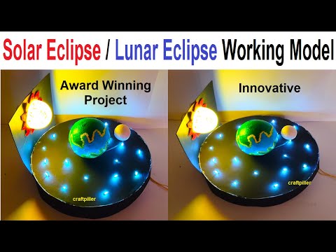 solar system working model with lights rotating science project for exhibition craftpiller