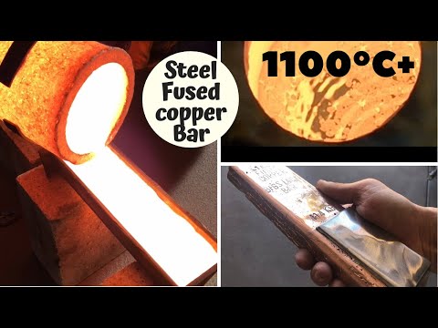 Huge Copper Bar Casting From Scrap Pipes - Pouring Copper - Trash To Treasure