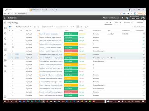 OnePlan My Strategy Overview