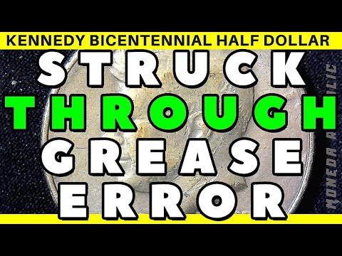 💰Are Struck Through Grease Half Dollar Error Valuable? I got one in a roll hunting box 💰