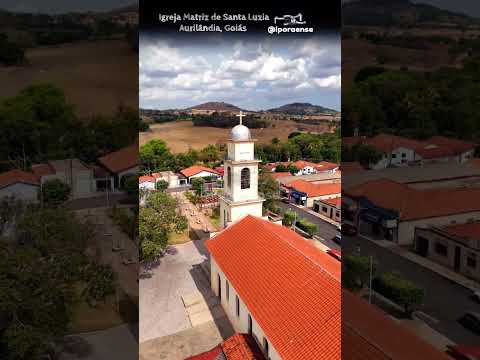 AURILÂNDIA GOIÁS, PROJETO VISÃO AÉREA - IGREJA DE SANTA LUZIA.