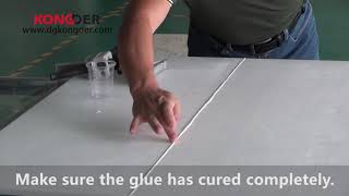 Kongder 50ml quartz stone adhesive 10:1 glue for engineered stone youtube video