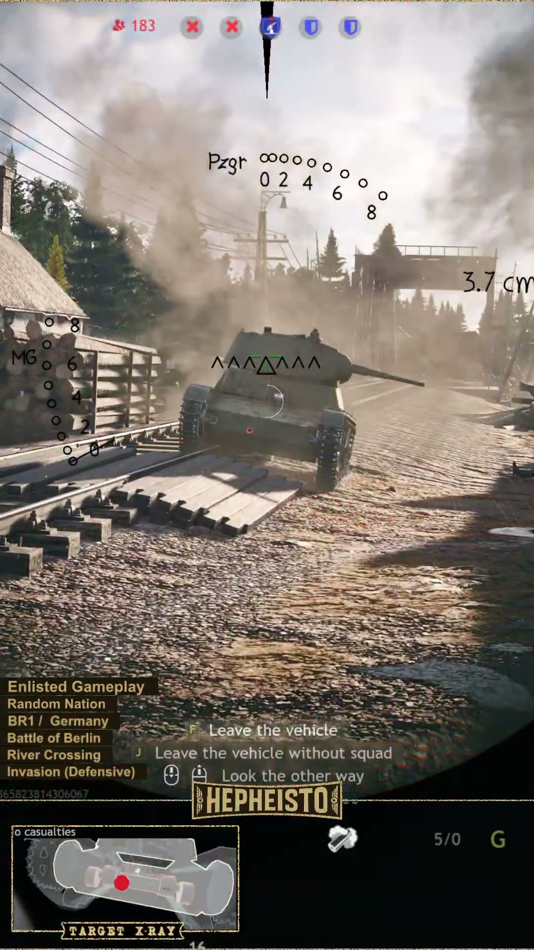 Tanker eliminates Tank T-26 with 37mm Cannon