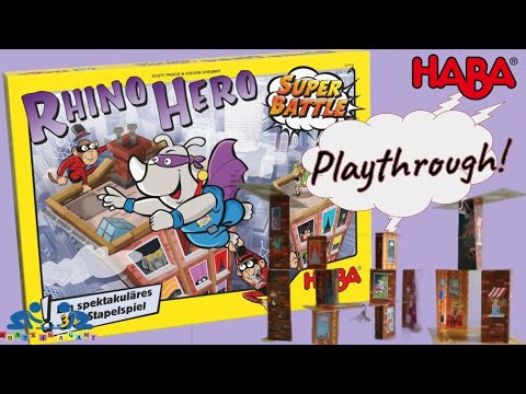 Games for Kids | Rhino Hero Super Battle| Play Through and Review