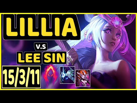 LAMABEAR (LILLIA) vs LEE SIN - 15/3/11 KDA JUNGLE GAMEPLAY - EUW Ranked DIAMOND